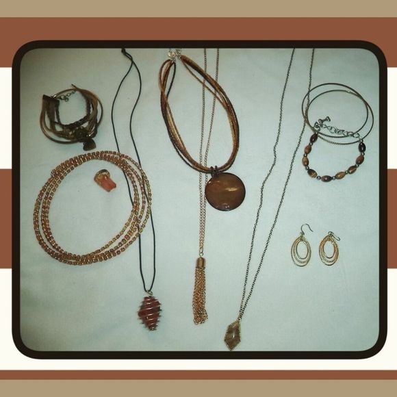 WOMENS JEWELRY LOT~NECKLACES BRACELETS RING EARRINGS CHOKERS-HEALING STONES - Picture 2 of 5